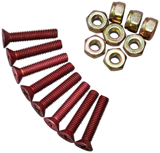 Venom Redheads Skateboard Hardware 8 Pack - SeasideBMX - Venom