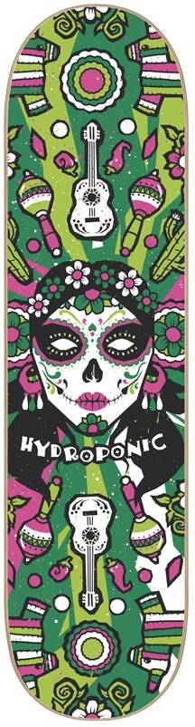 Hydroponic Mexican Skull 2.0 Skateboard Deck SeasideBMX