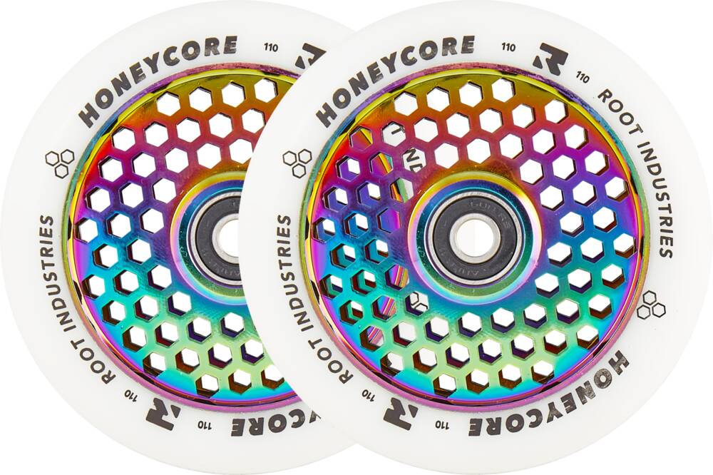 Root Honeycore white 110mm 2-pack Pro Scooter Wheels - SeasideBMX - Root